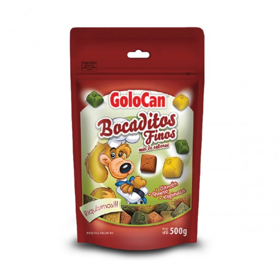 Bocaditos Finos Bolsa Doypack x 500 gr (Jamon/Queso/Espinaca)