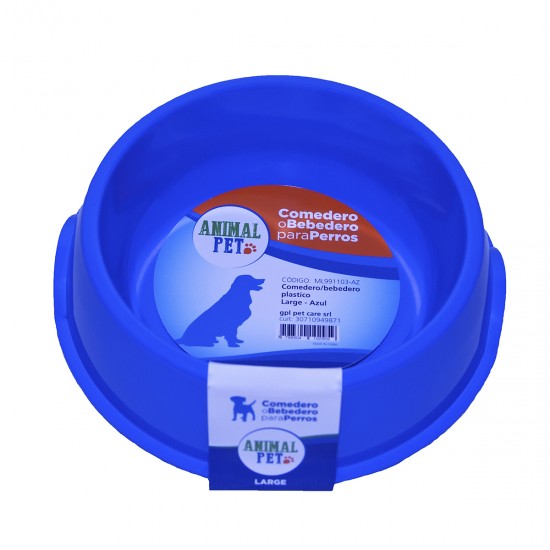 Comedero/bebedero plastico - Azul